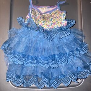 Matilda Jane Floral Dress with Blue Layers